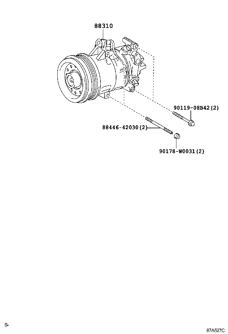 TOYOTA 88310-0D320 - Compressor, air conditioning onlydrive.pro