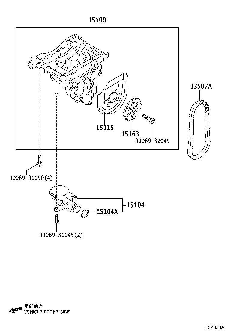 TOYOTA 13507-WA020 - Grandinė, alyvos siurblio pavara onlydrive.pro