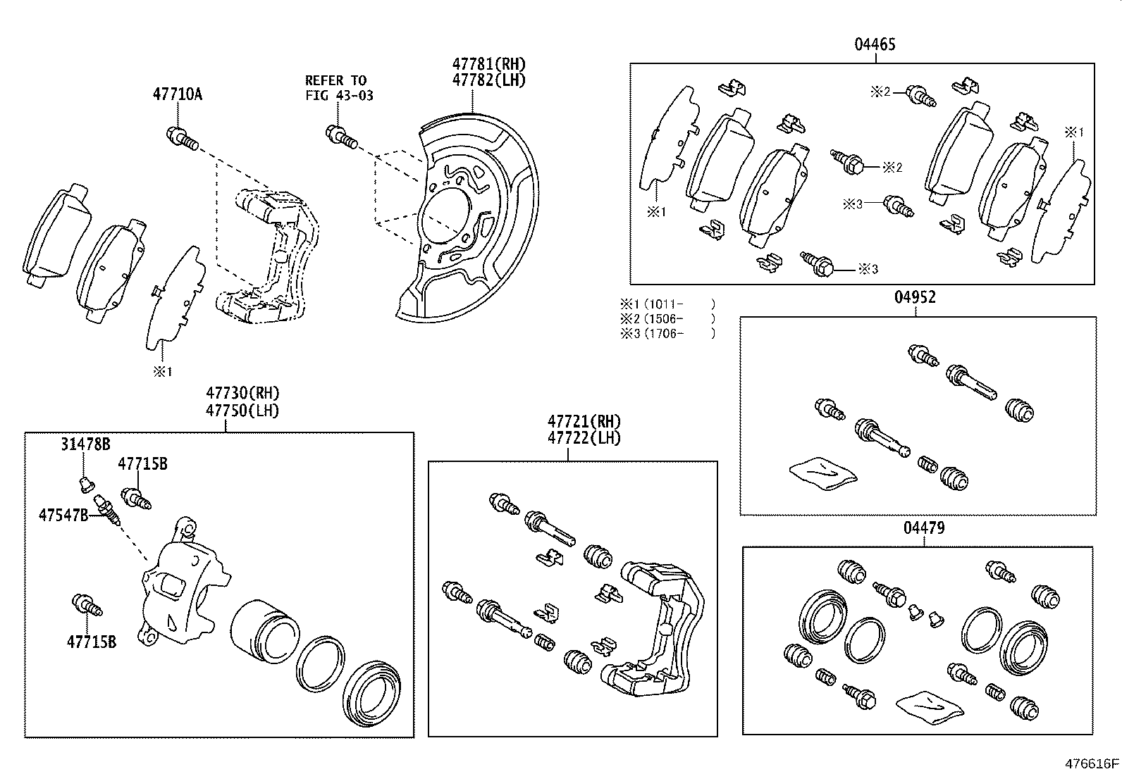 TOYOTA 04465-05302 - Brake Pad Set, disc brake onlydrive.pro