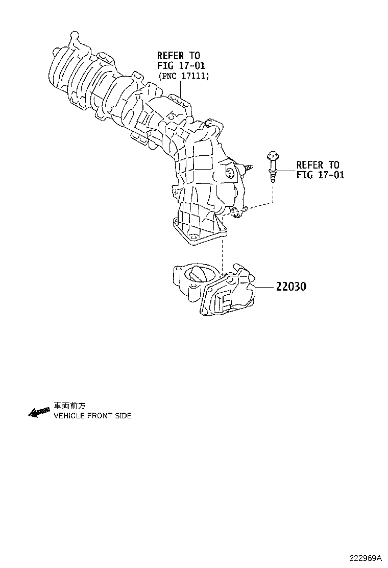 TOYOTA 22030-WA010 - Kaasuläpän kotelo onlydrive.pro