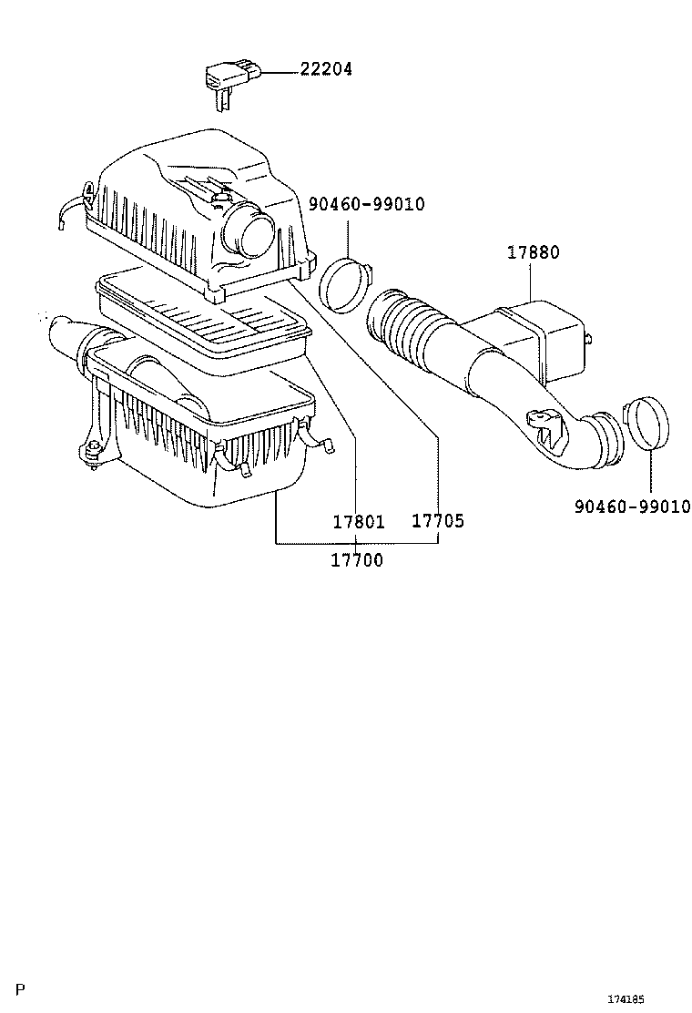 TOYOTA 22204-0F030 - Air Mass Sensor onlydrive.pro