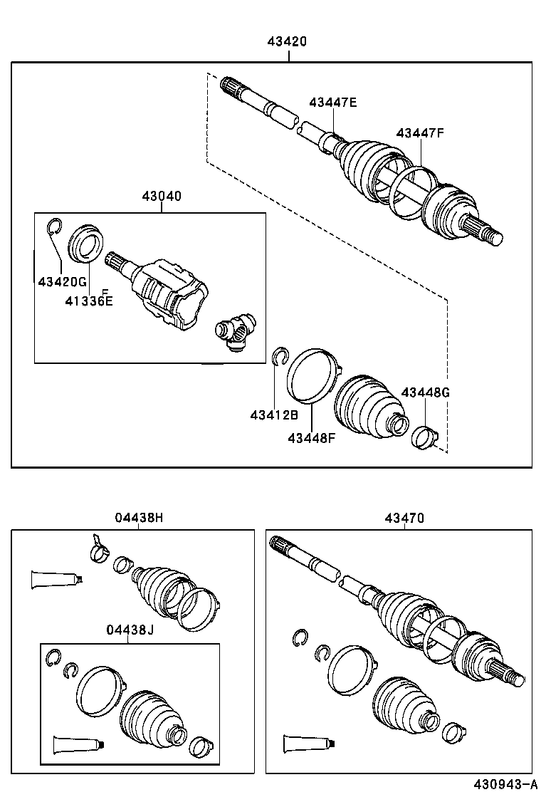 TOYOTA 04438-02101 - Putekļusargs, Piedziņas vārpsta onlydrive.pro