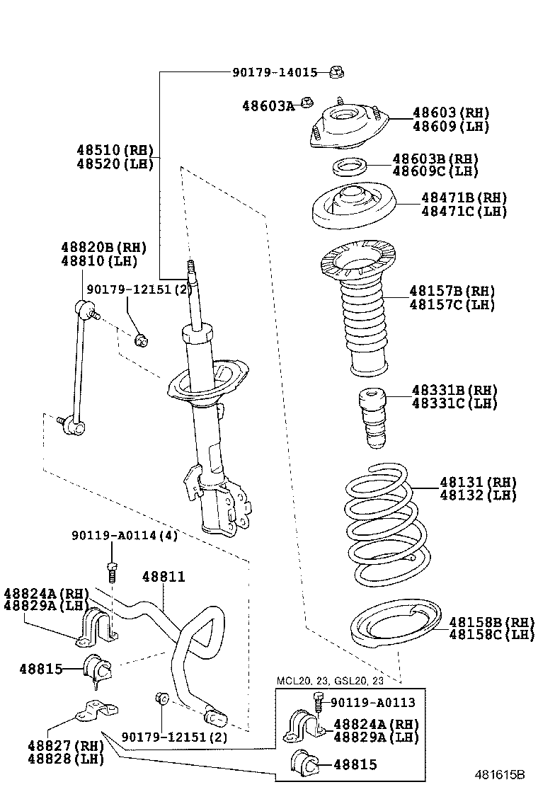 TOYOTA 48820-08020 - Тяга / стойка, стабилизатор onlydrive.pro