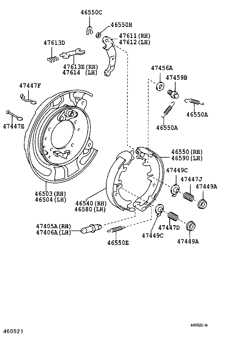 TOYOTA 4655008010 - Stabdžių trinkelių komplektas onlydrive.pro