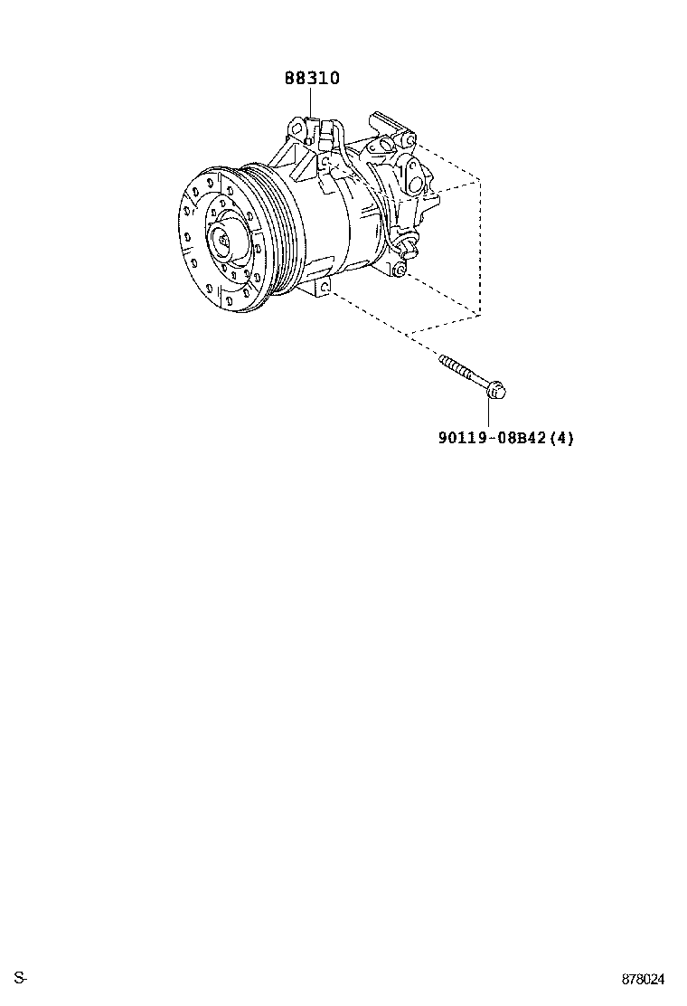 TOYOTA 88310-52481 - Compressor, air conditioning onlydrive.pro