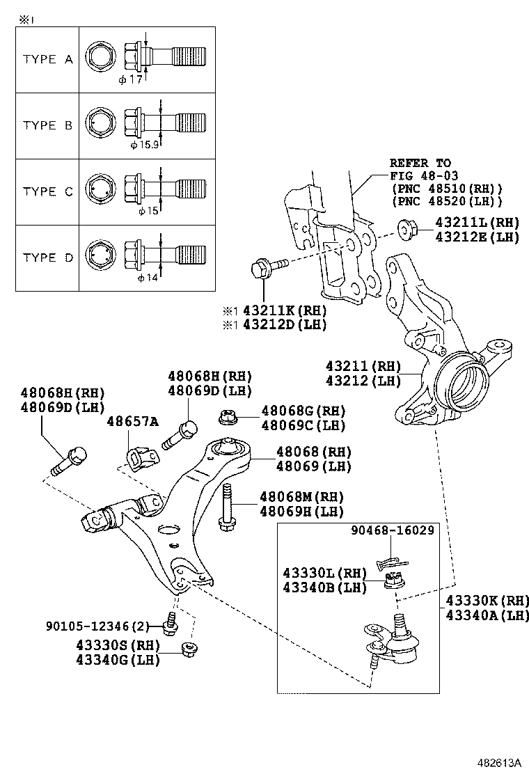 TOYOTA 48069-48040 - Õõtshoob, käändmik onlydrive.pro