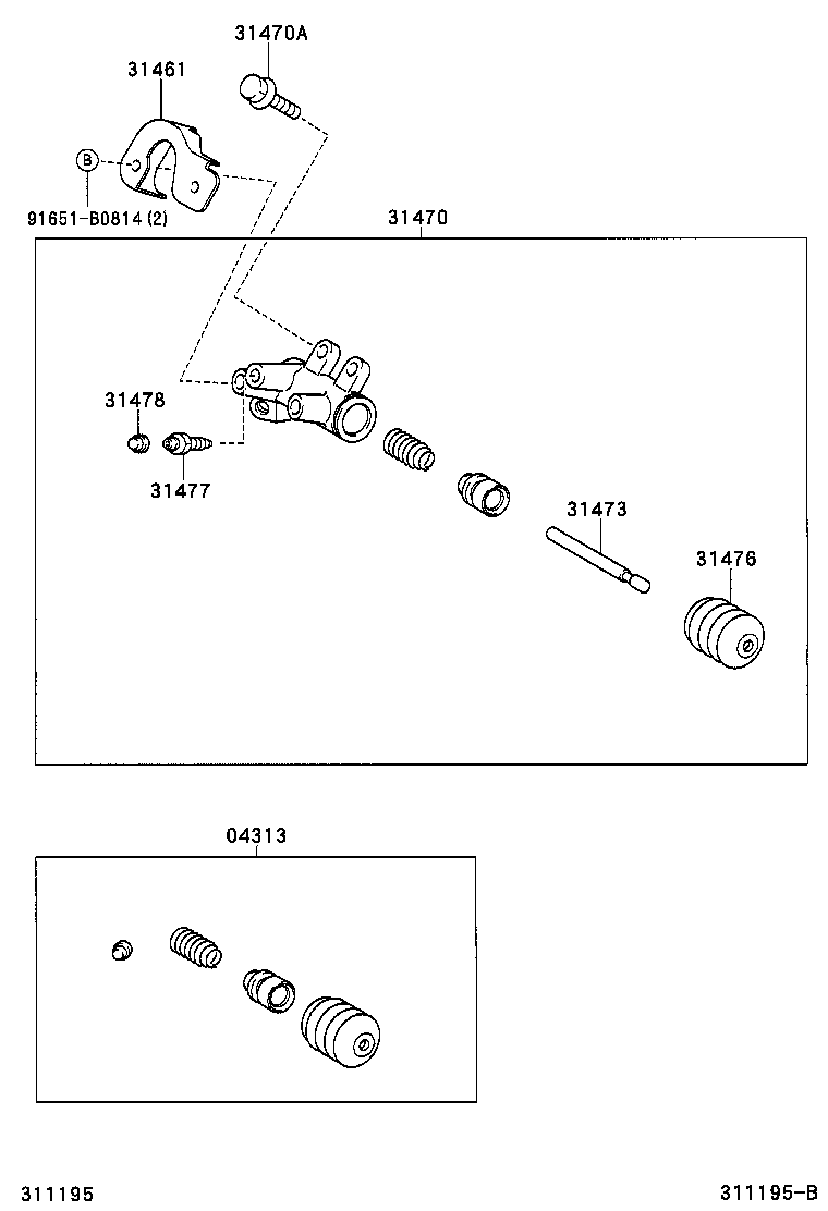 TOYOTA 31470-32022 - Työsylinteri, kytkin onlydrive.pro