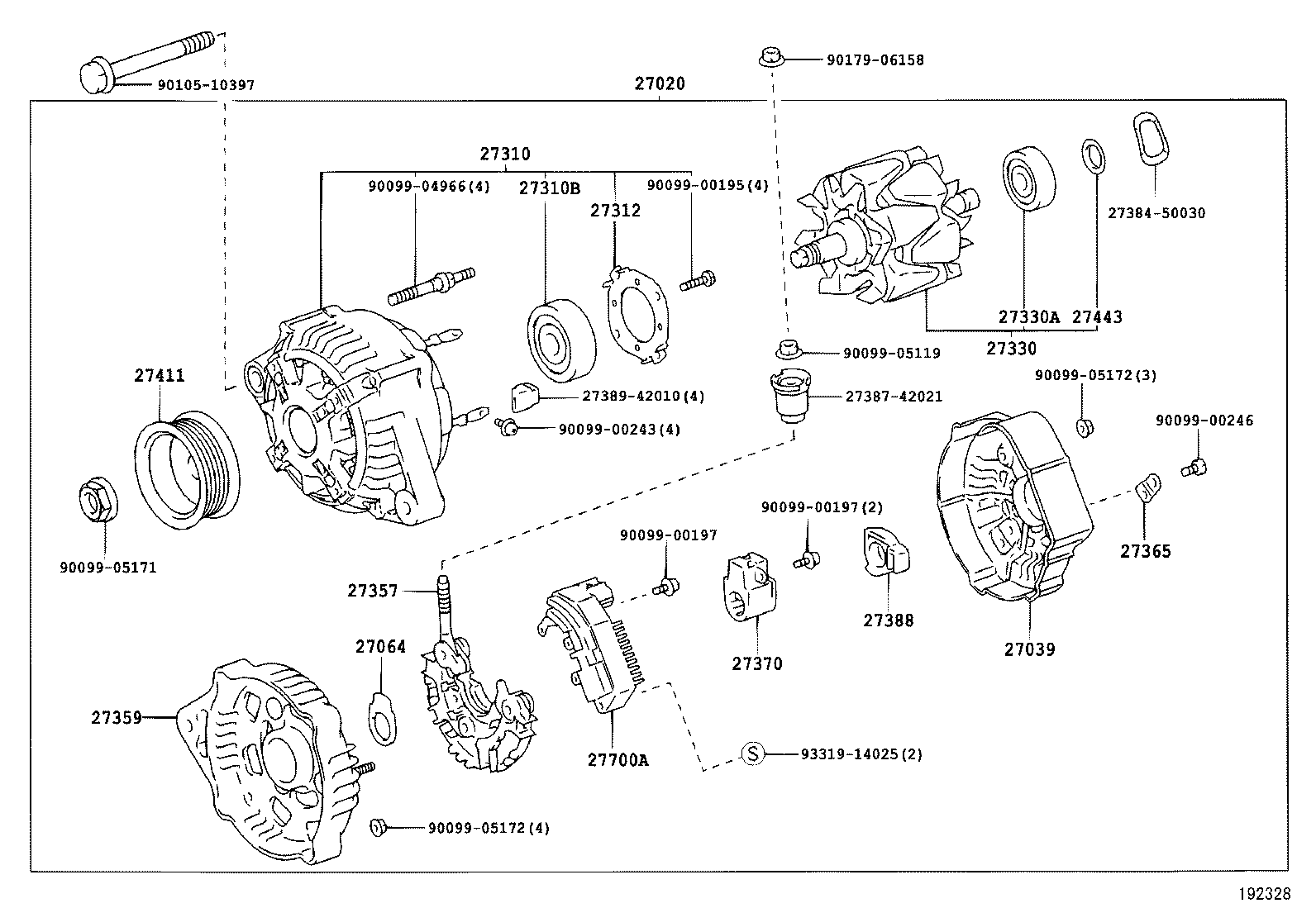 TOYOTA 27700 66040 - Jänniteensäädin onlydrive.pro