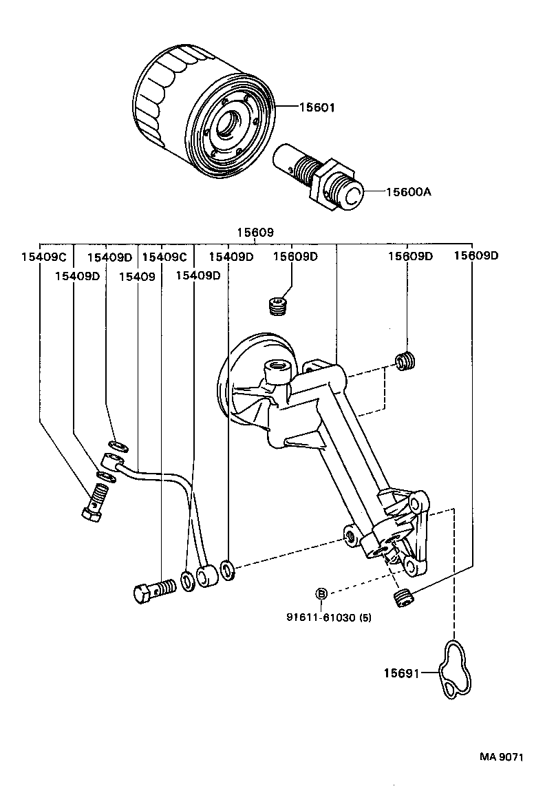 TOYOTA 90915-03003 - Eļļas filtrs onlydrive.pro