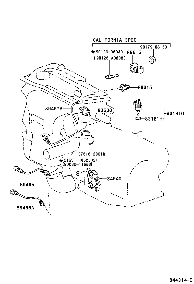 TOYOTA 8946506050 - Oxygen, Lambda Sensor onlydrive.pro