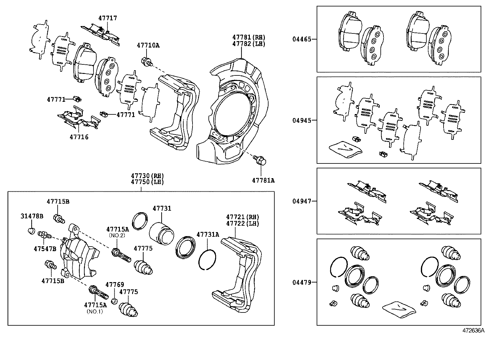 TOYOTA 04465-33240 - Brake Pad Set, disc brake onlydrive.pro