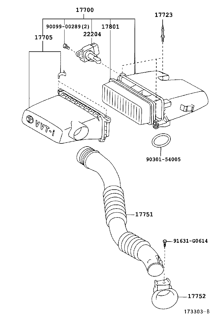 TOYOTA 22204-0J010 - Air Mass Sensor onlydrive.pro