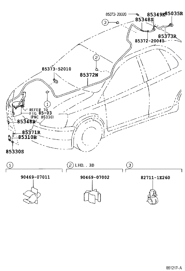 TOYOTA 85340-05010 - Water Pump, window cleaning onlydrive.pro