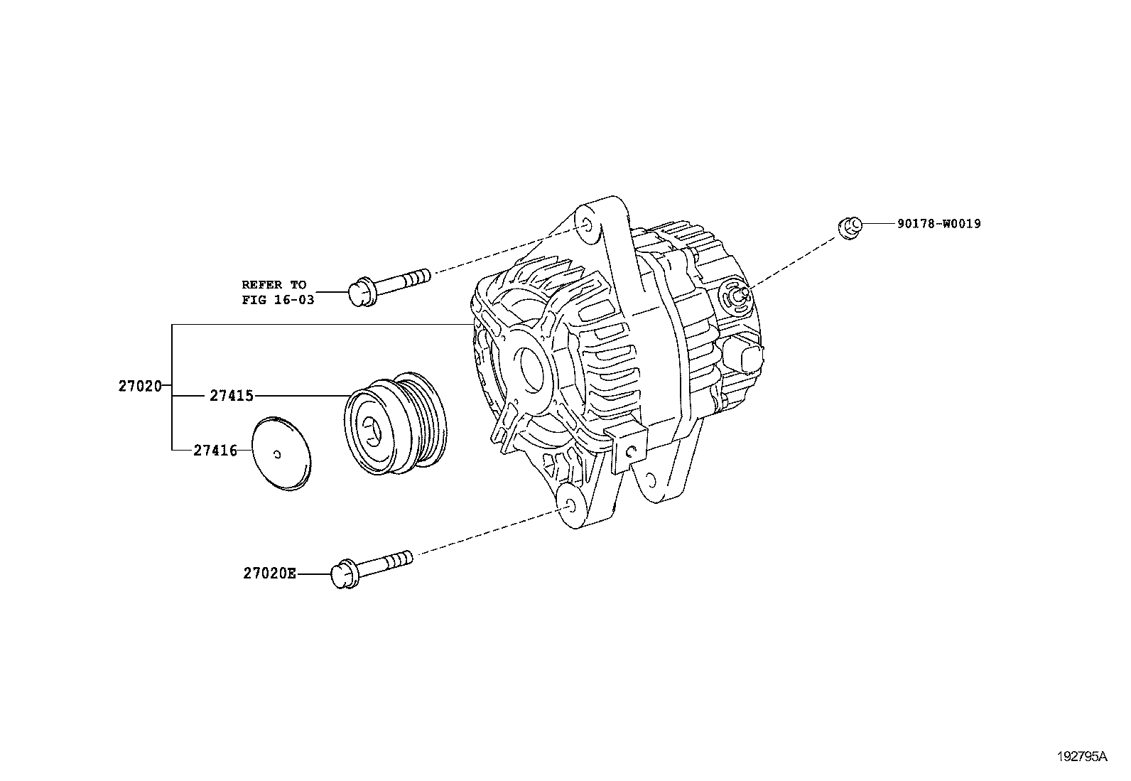 TOYOTA 270600T050 - Alternator onlydrive.pro