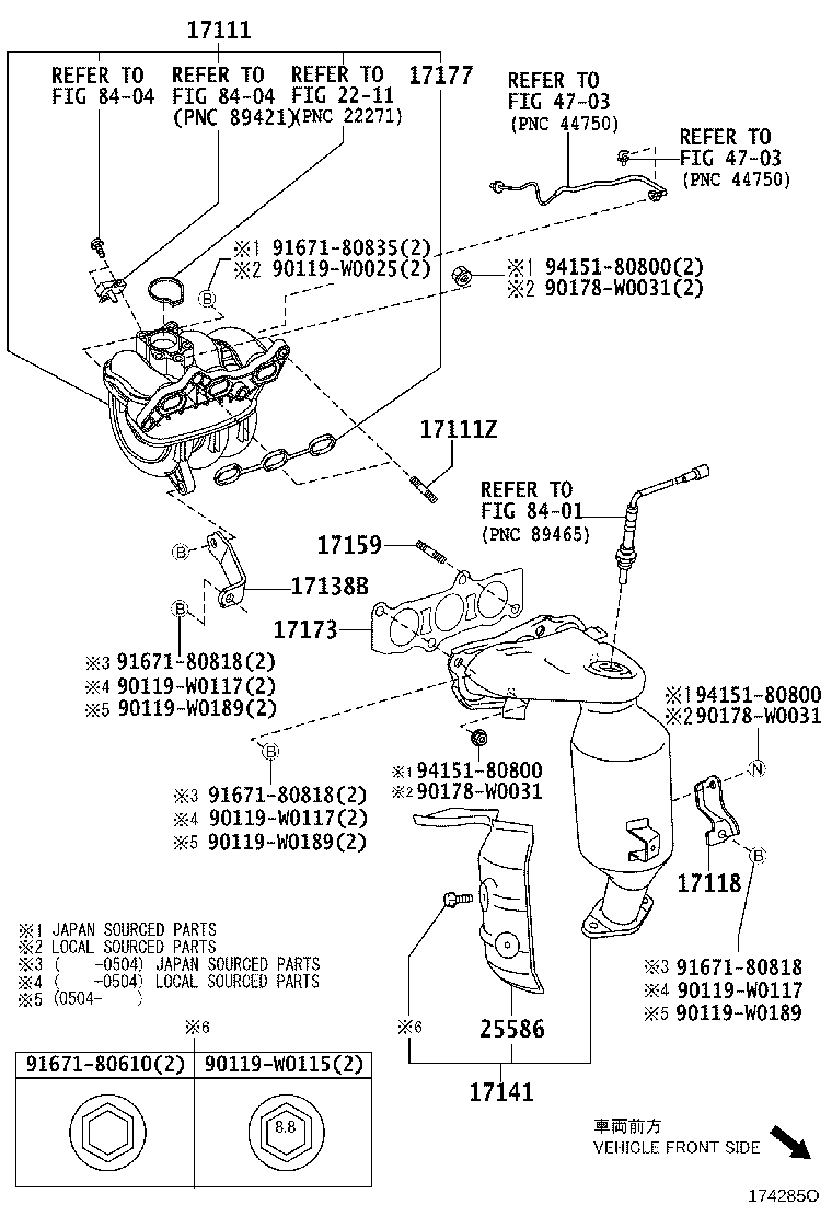 TOYOTA 17173-0Q010 - Gasket, exhaust manifold onlydrive.pro