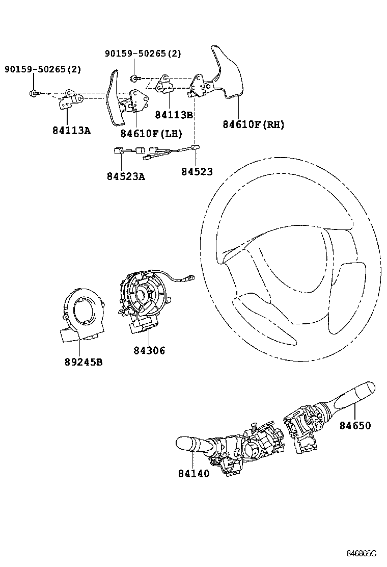 TOYOTA 843060H010 - Clockspring, airbag onlydrive.pro