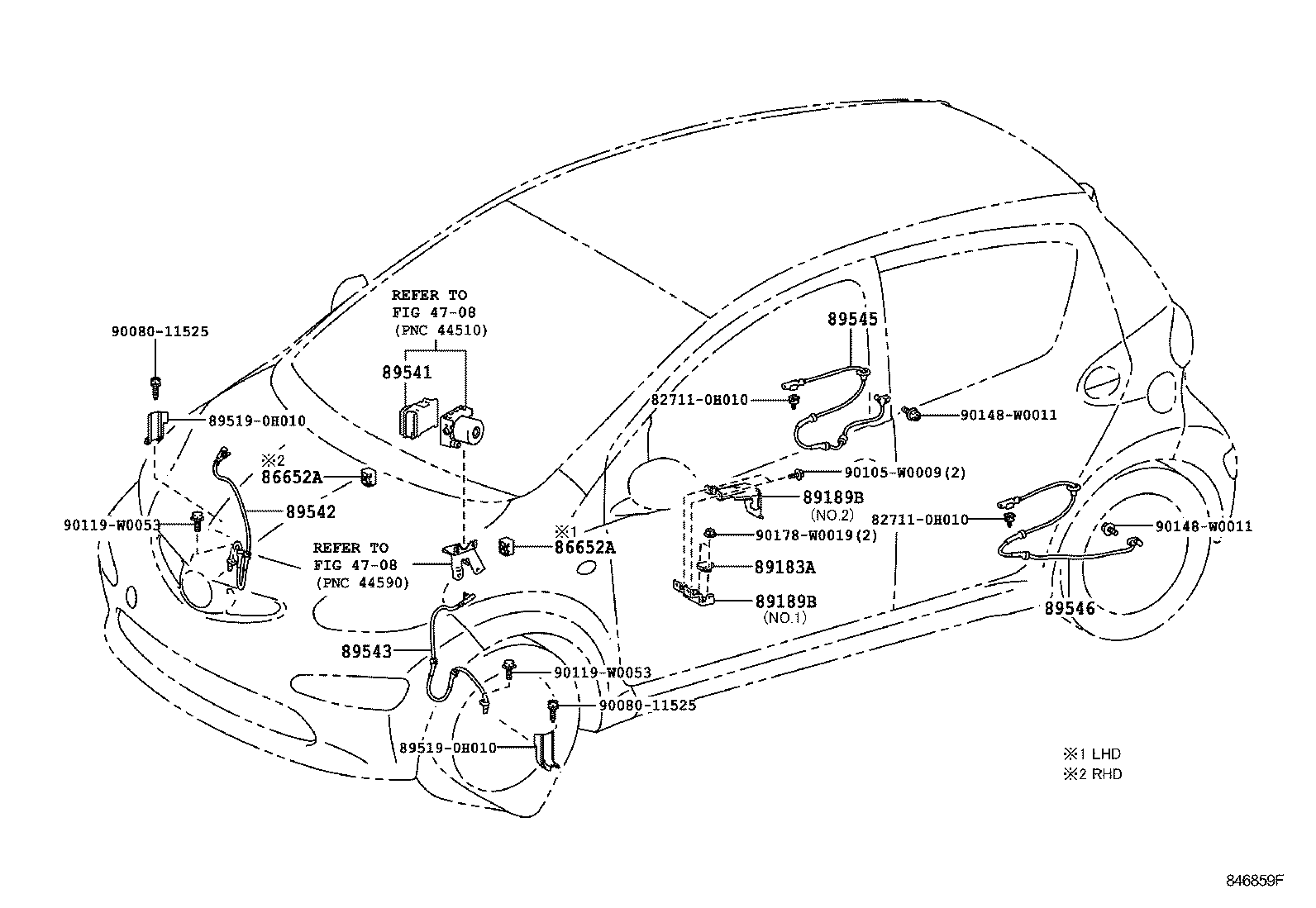 TOYOTA 89542-0H010 - Sensor, wheel speed onlydrive.pro