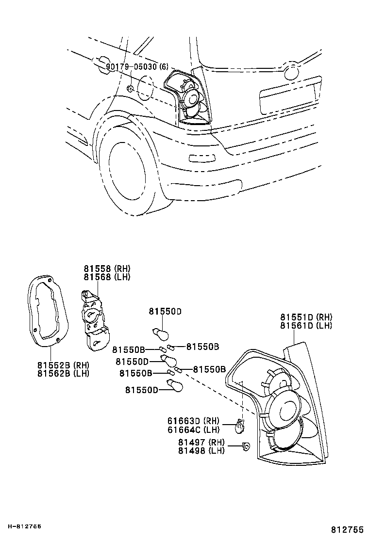 TOYOTA 90981WC007 - Лампа, противотуманные, задние фонари onlydrive.pro