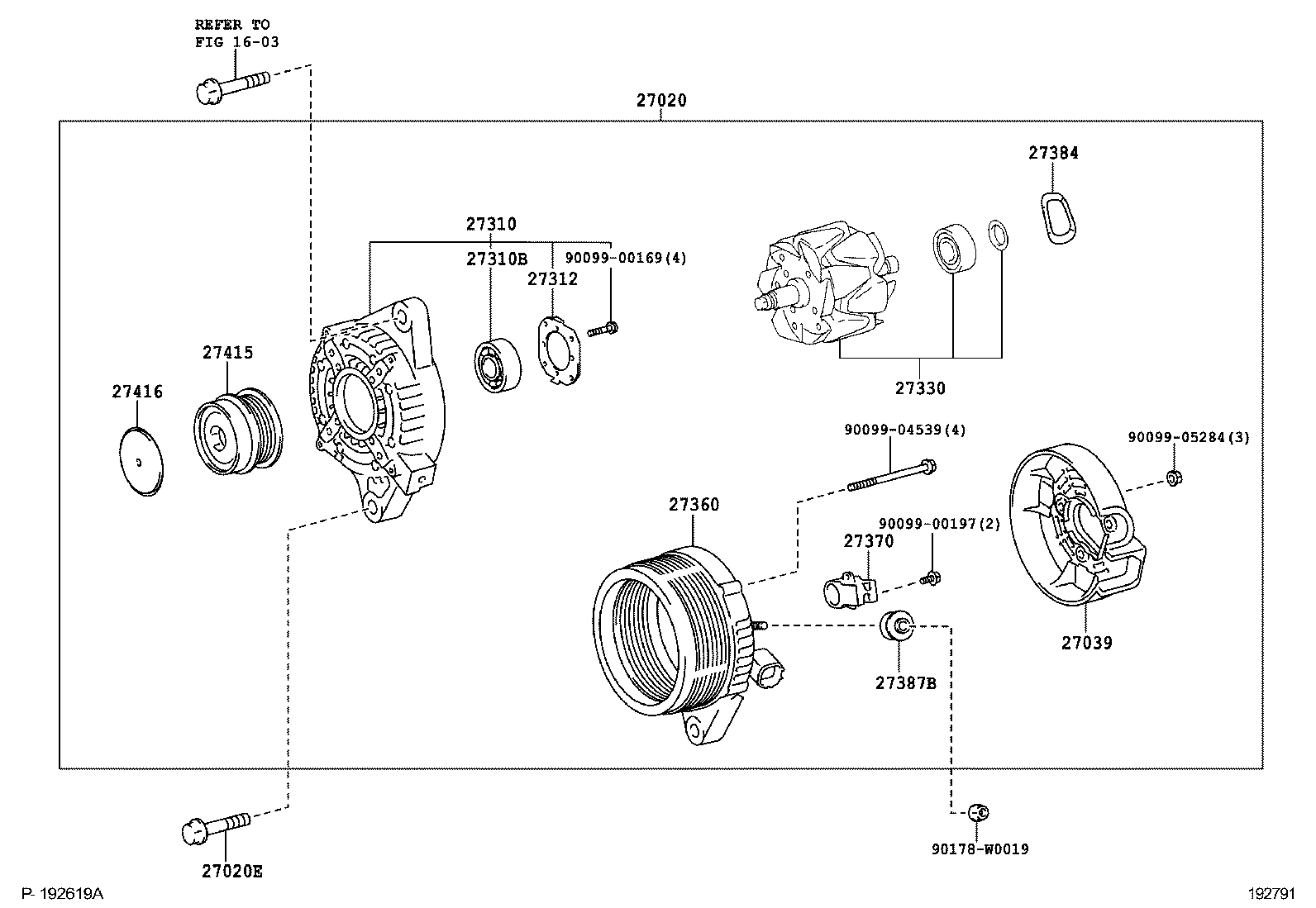 TOYOTA 2741-50T010 - Piedziņas skriemelis, Ģenerators onlydrive.pro