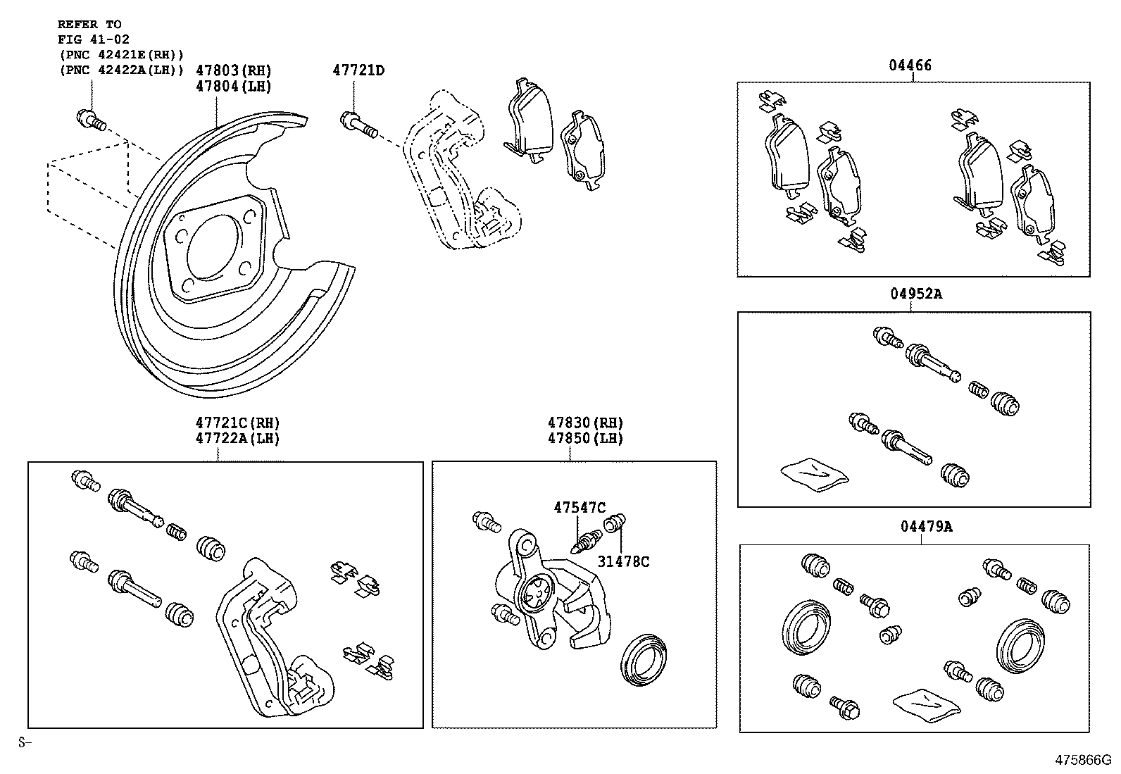 TOYOTA 04466-02180 - Piduriklotsi komplekt,ketaspidur onlydrive.pro