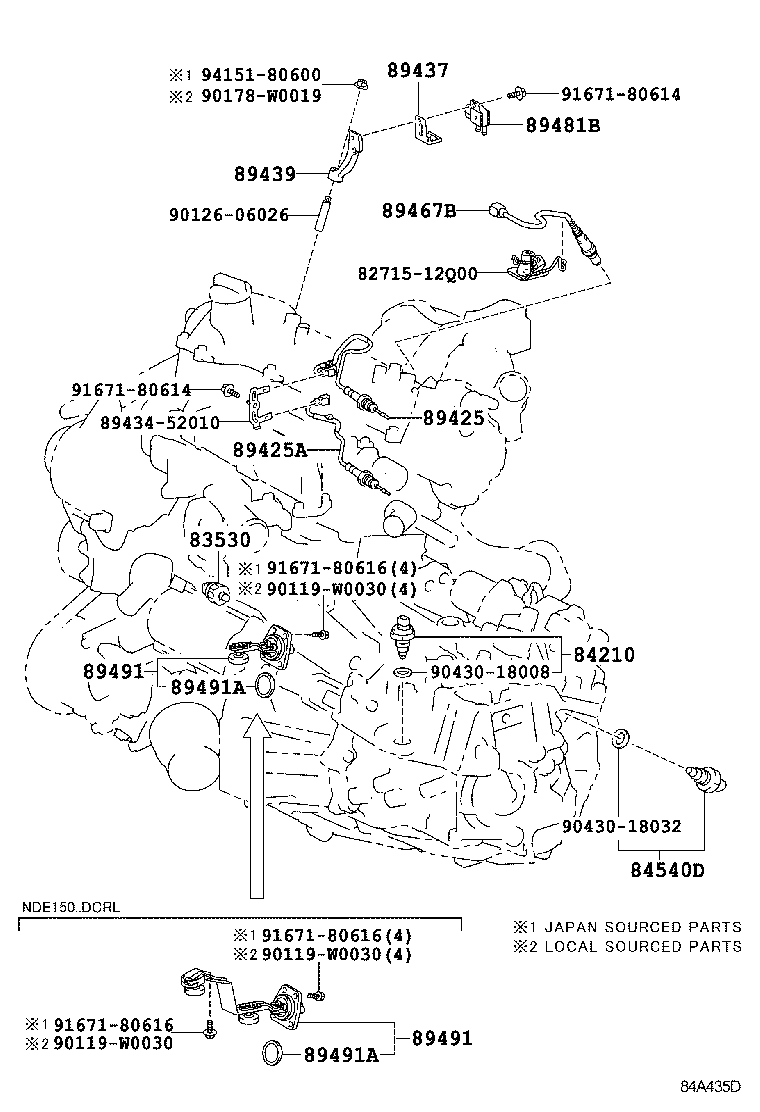 TOYOTA 89467 0D020 - Oxygen, Lambda Sensor onlydrive.pro