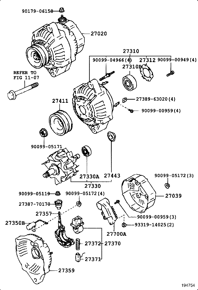 TOYOTA 2733076030 - Rotors, Ģenerators onlydrive.pro