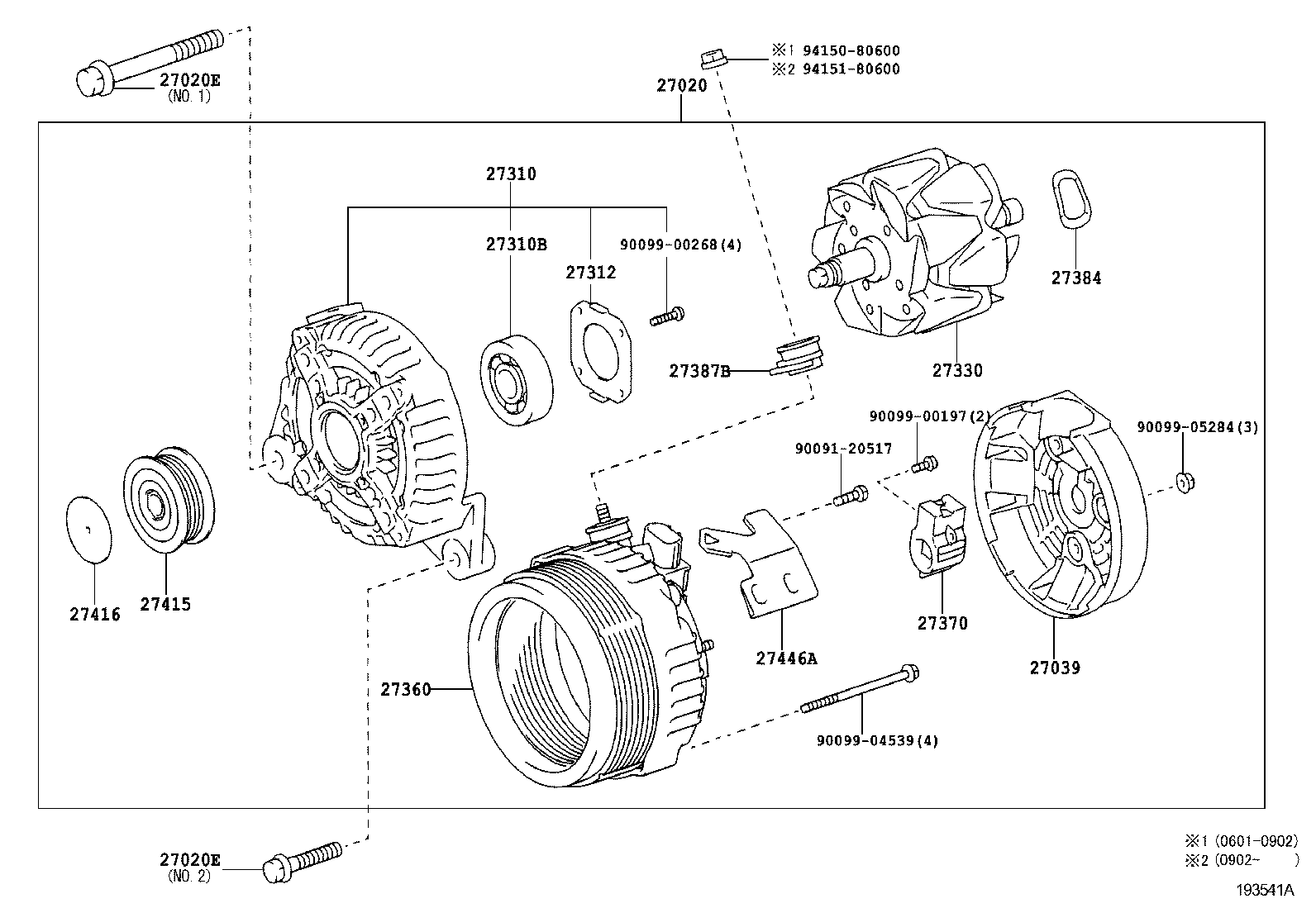 TOYOTA 27060-28311 - Alternator onlydrive.pro