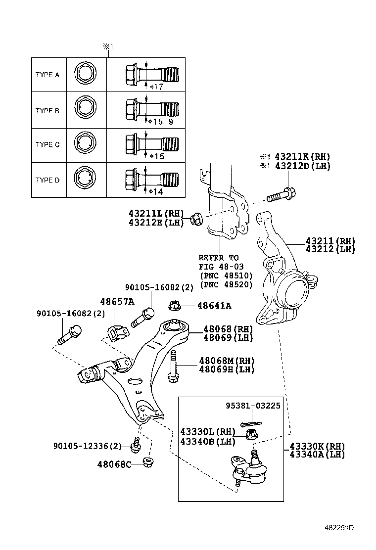 TOYOTA 48068-33060 - Neatkarīgās balstiekārtas svira, Riteņa piekare onlydrive.pro