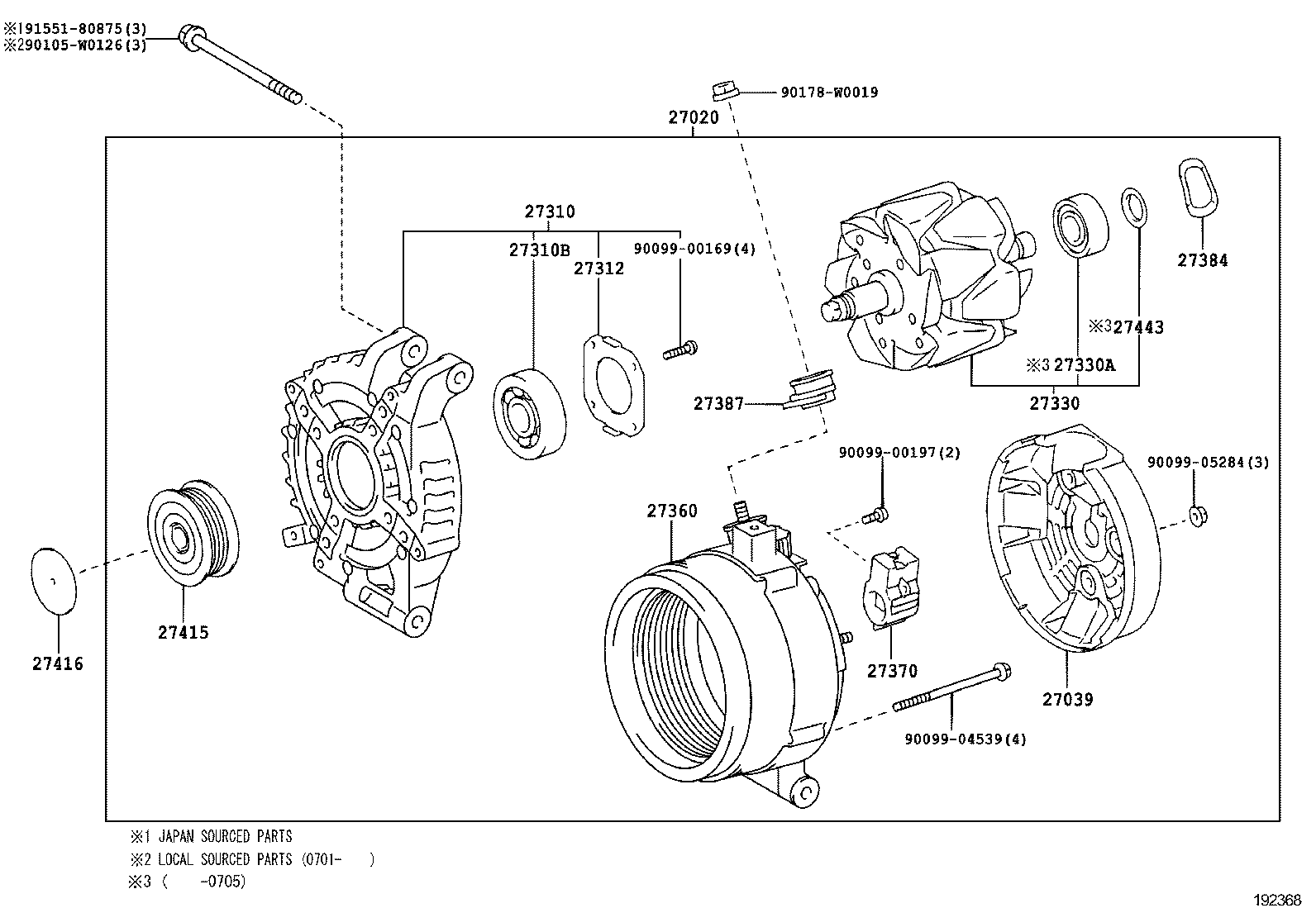 TOYOTA 27060-0G021 - Laturi onlydrive.pro