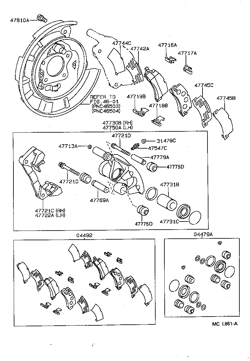 TOYOTA 04492-33010 - Piduriklotsi komplekt,ketaspidur onlydrive.pro