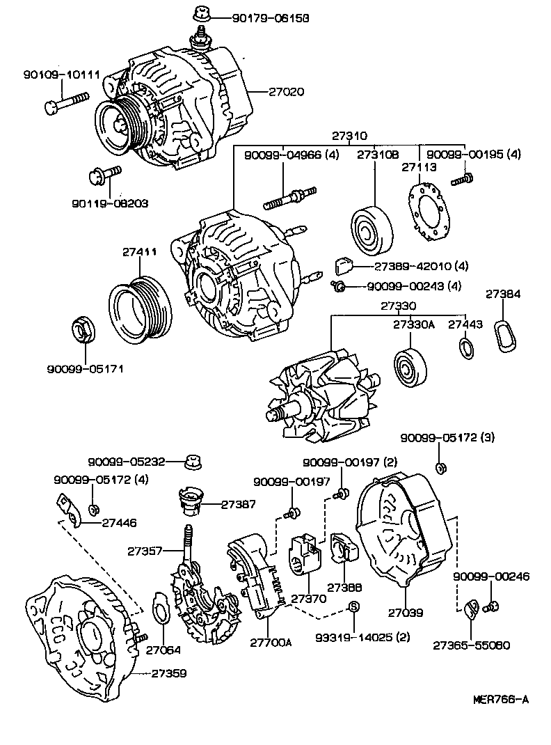 TOYOTA 2706062090 - Alternator onlydrive.pro