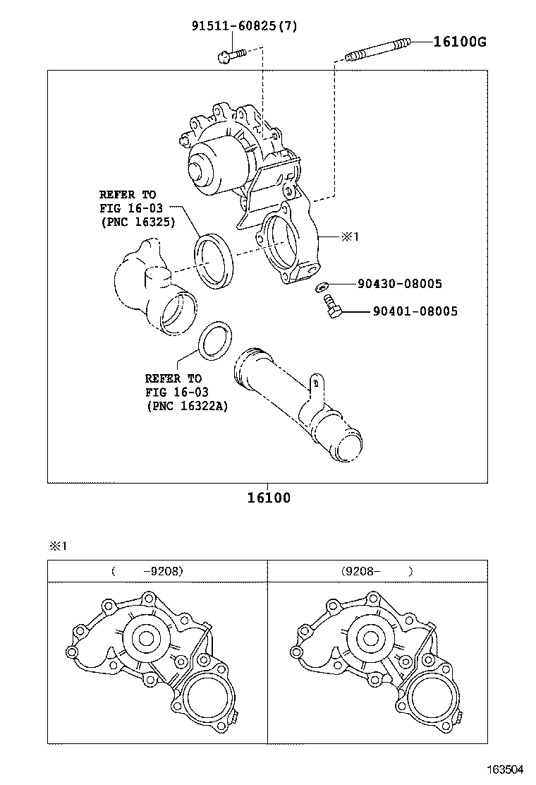 TOYOTA 16100-69305 - Water Pump onlydrive.pro