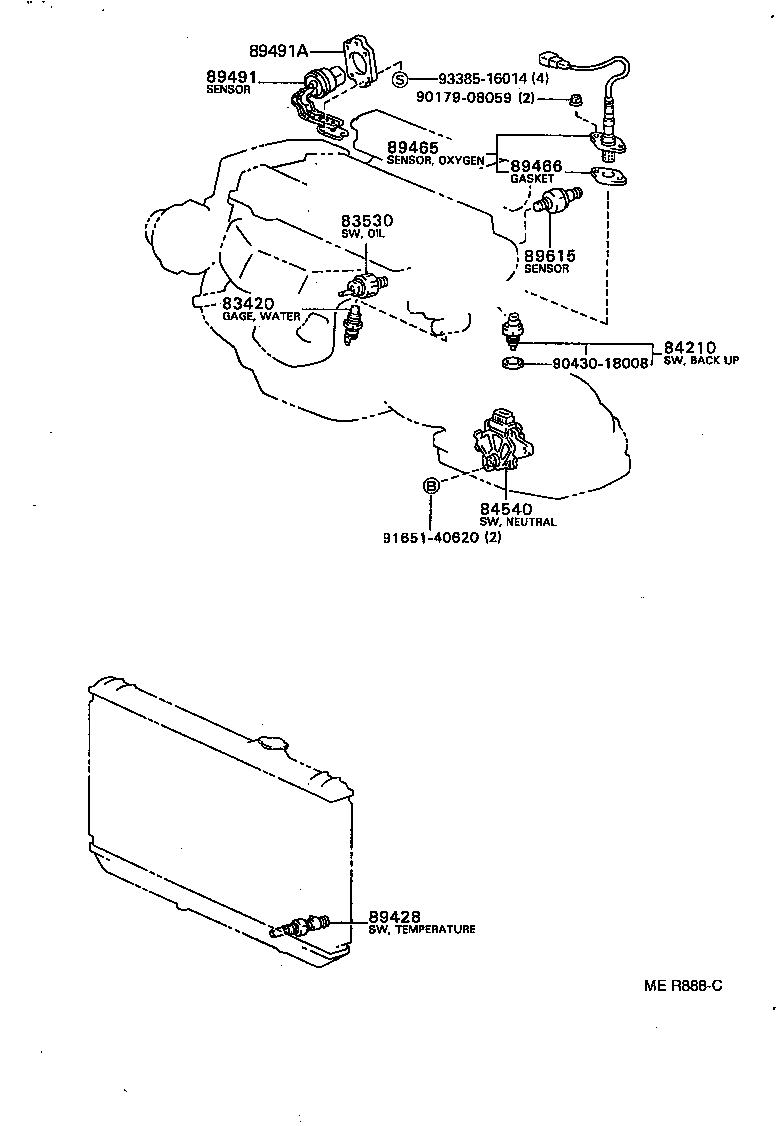 TOYOTA 8946539435 - Oxygen, Lambda Sensor onlydrive.pro