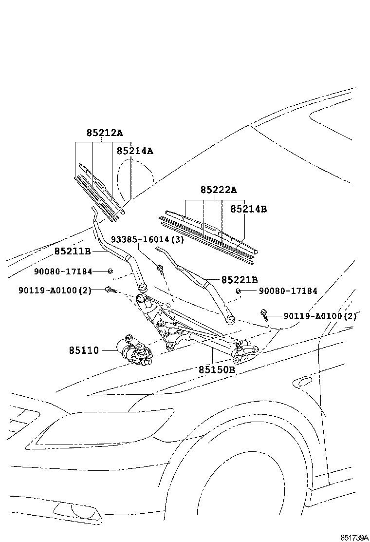 TOYOTA 8521406140 - Pyyhkijänsulka onlydrive.pro