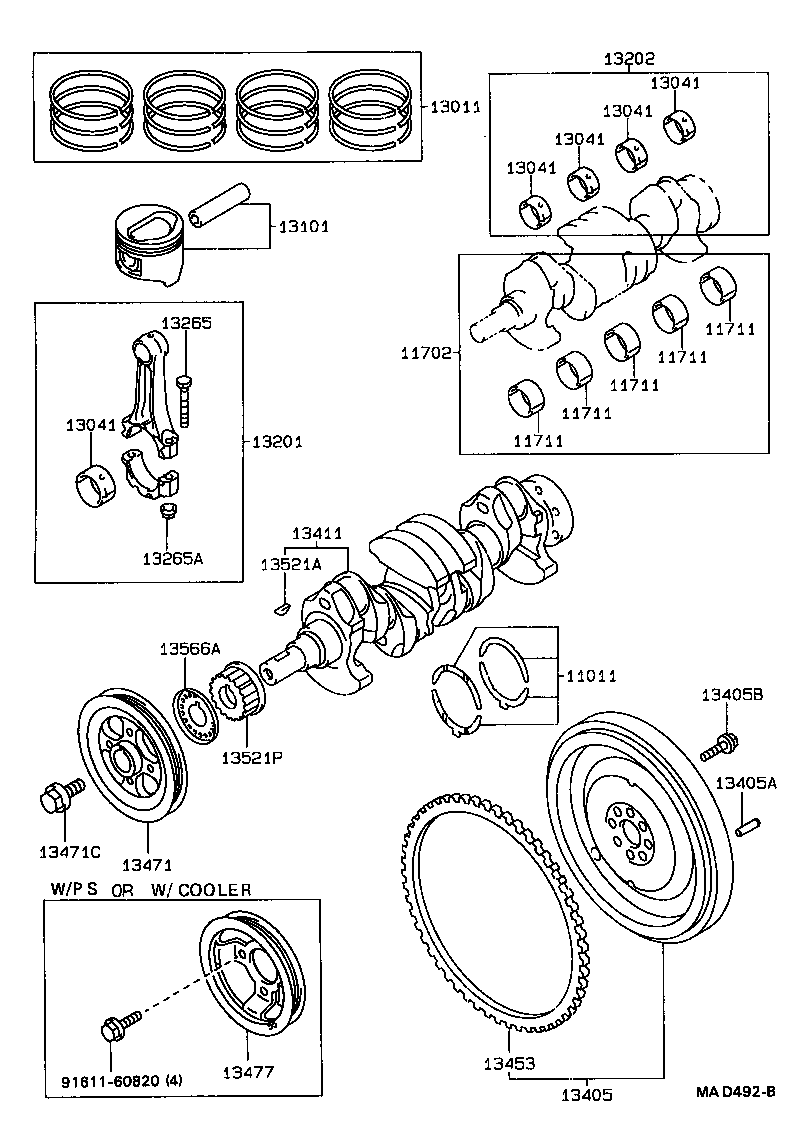 TOYOTA 13470-11030 - Belt Pulley, crankshaft onlydrive.pro