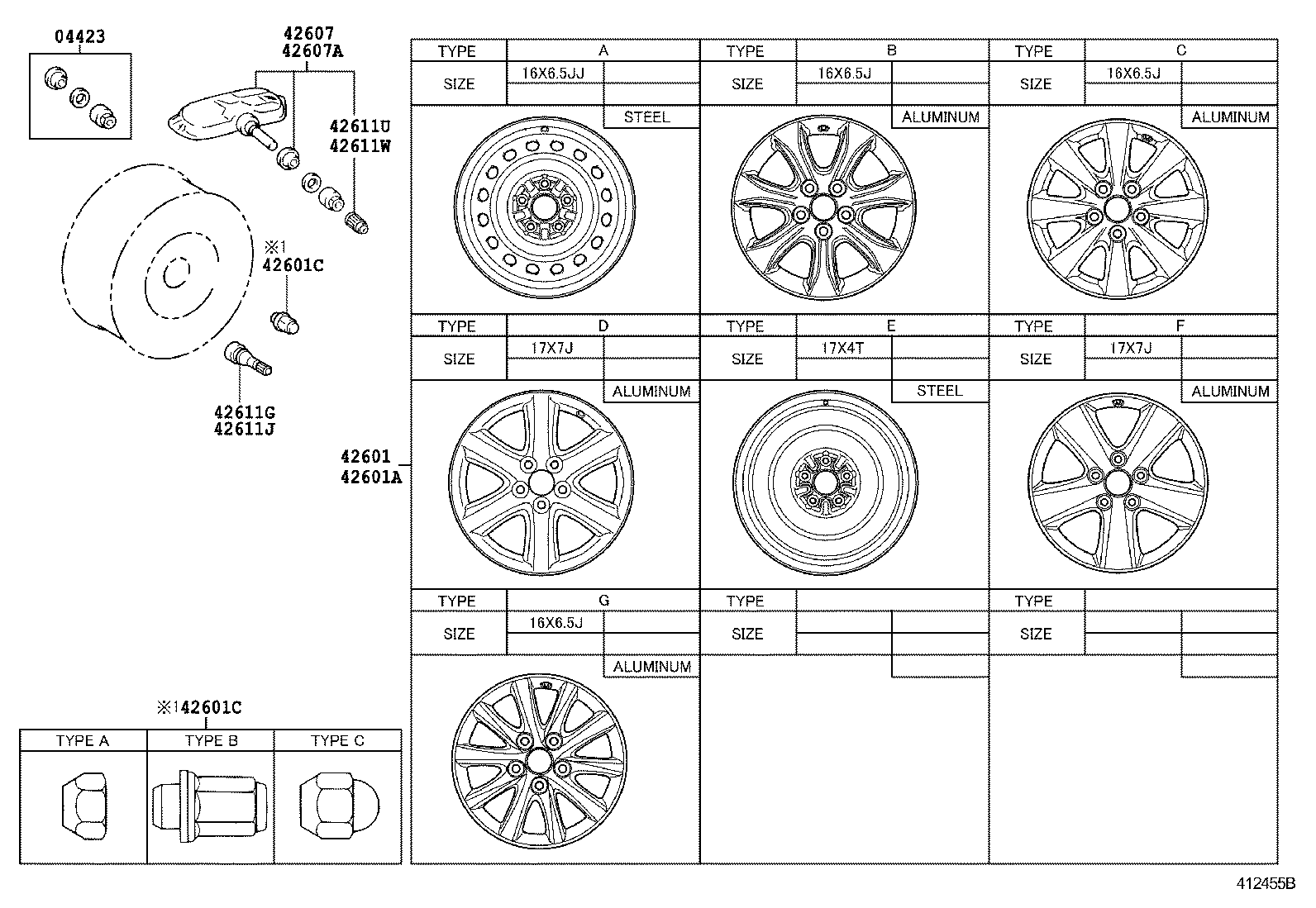 TOYOTA 42607-06011 - Pyöräanturi, rengaspaine onlydrive.pro