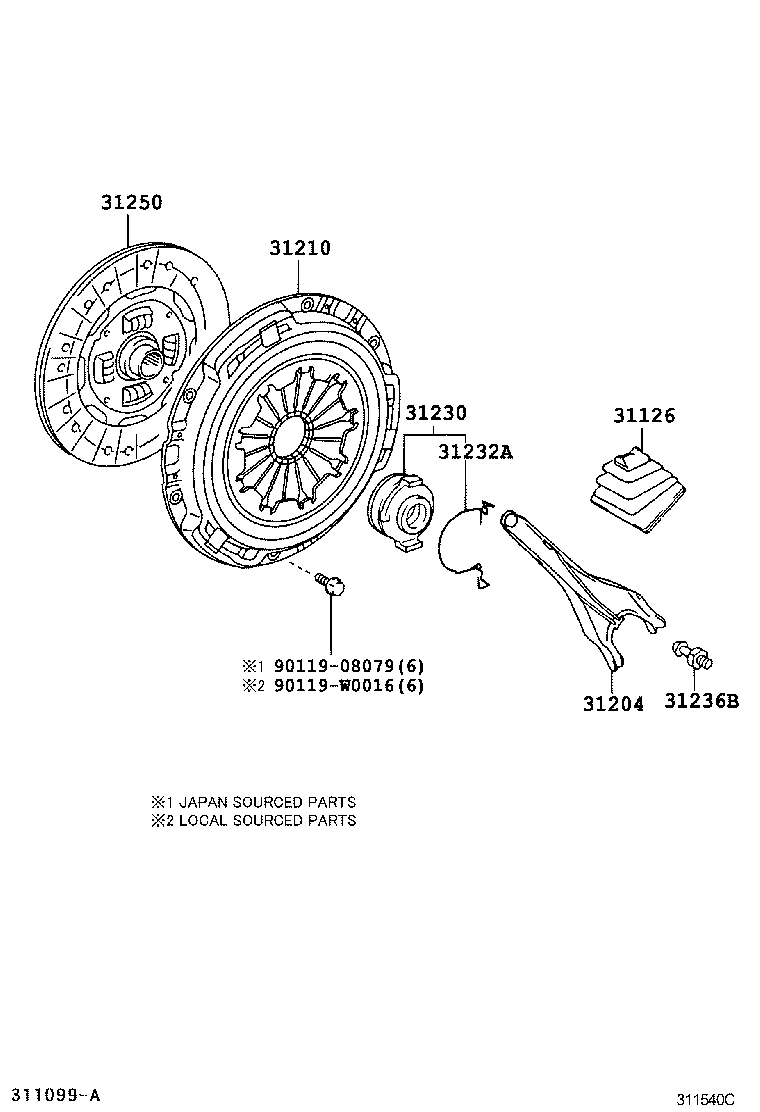 TOYOTA 31210-0D080 - Clutch Pressure Plate onlydrive.pro