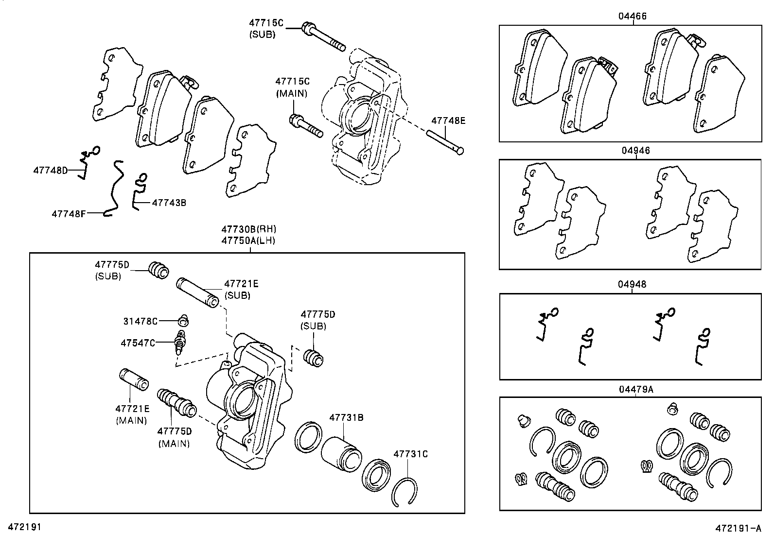 Suzuki 04466-20090 - Brake Pad Set, disc brake onlydrive.pro