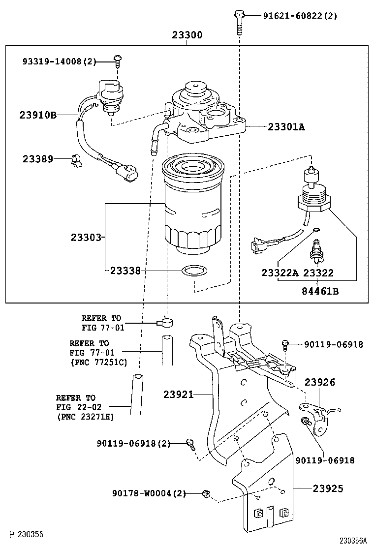 TOYOTA 23390-33010 - Fuel filter onlydrive.pro