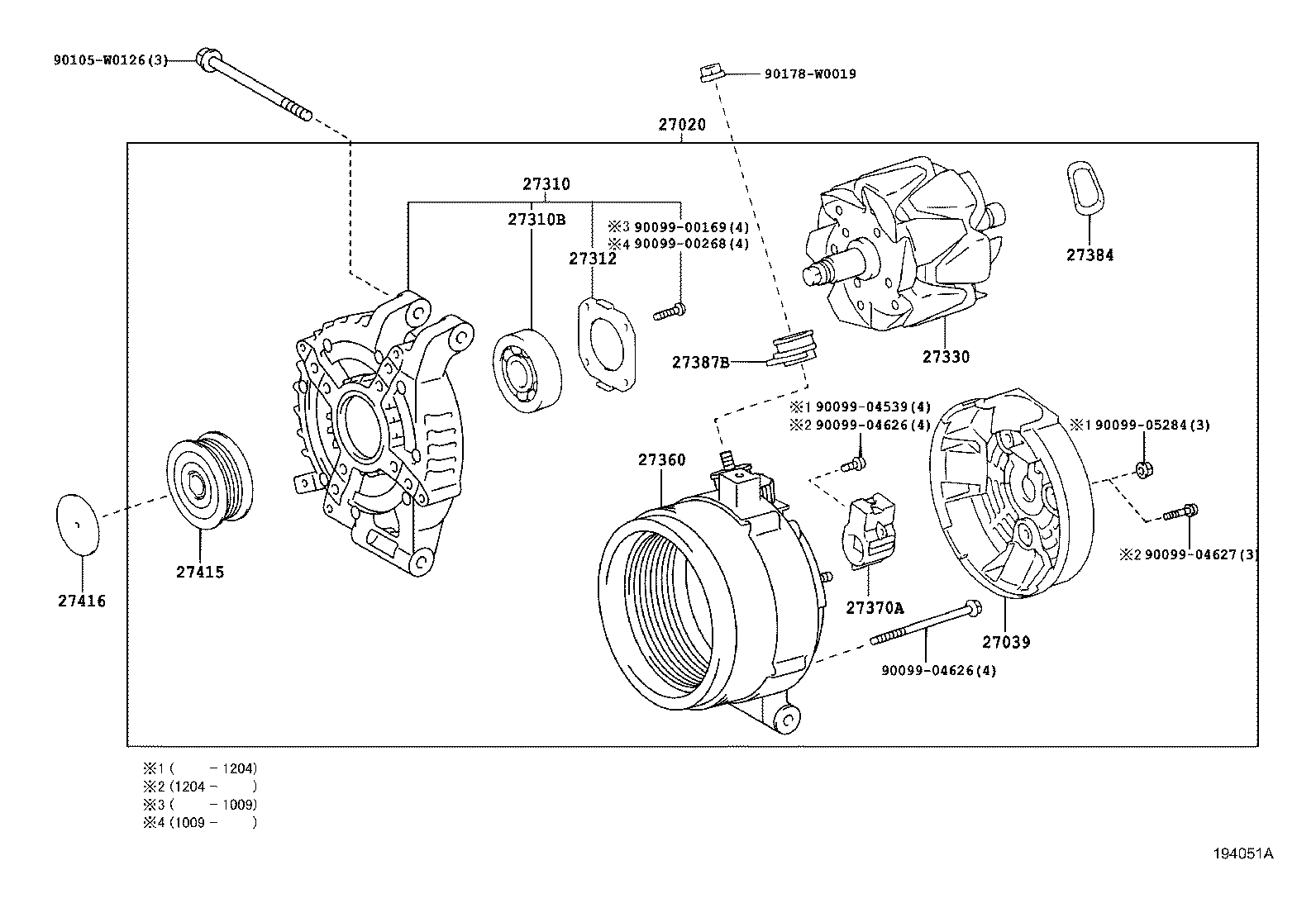 TOYOTA 27060-0G011 - Alternator onlydrive.pro