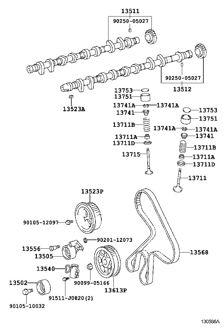 TOYOTA 13540-27011 - Tensioner Lever, timing belt onlydrive.pro