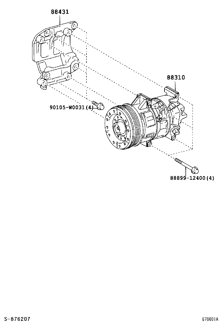 TOYOTA 88310-0F021 - Kompressori, ilmastointilaite onlydrive.pro