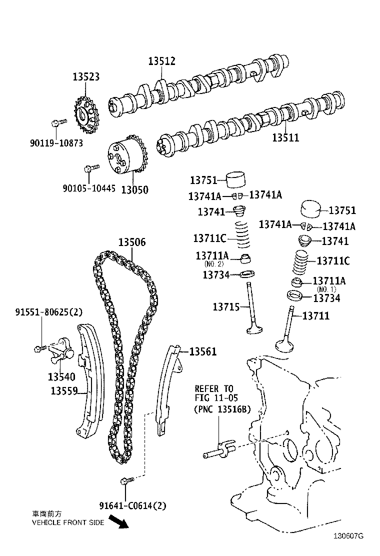 TOYOTA 1350221021 - Timing Chain Kit onlydrive.pro