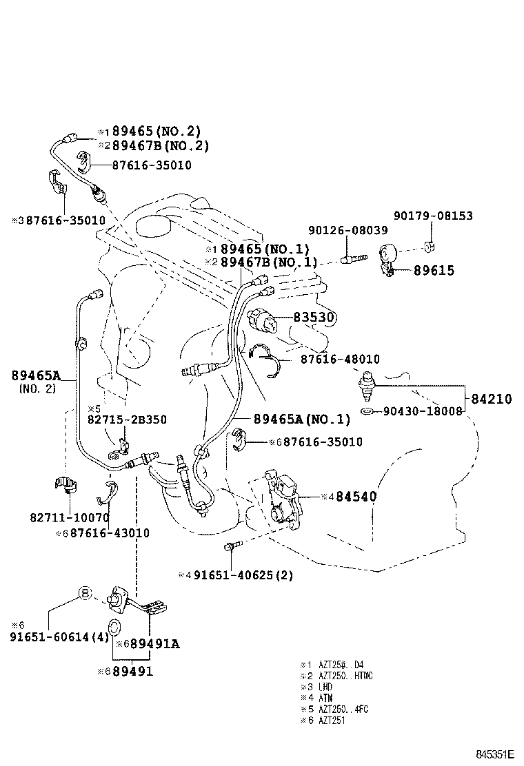 TOYOTA 89465-05100 - Oxygen, Lambda Sensor onlydrive.pro