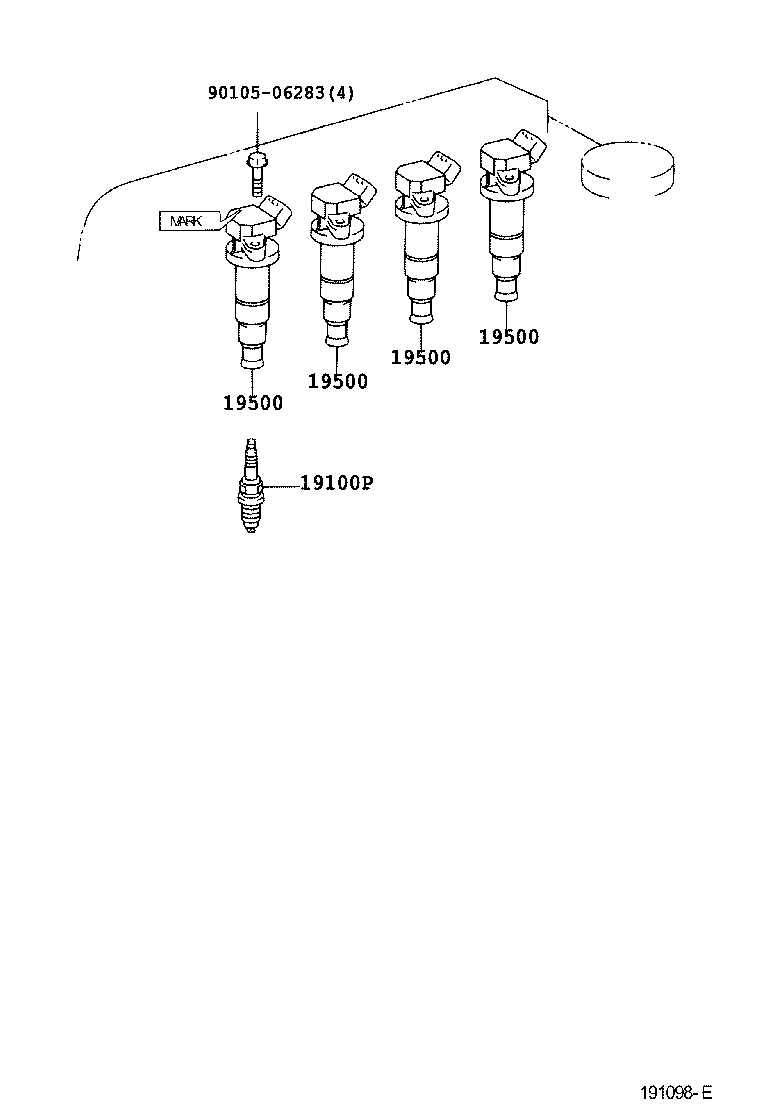 TOYOTA 90080-91194 - Ignition coil & spark plug: 04 pcs. onlydrive.pro