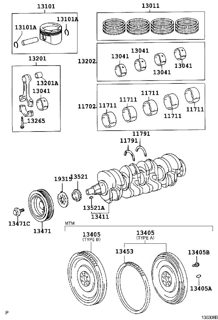 TOYOTA 13470-0D040 - Belt Pulley, crankshaft onlydrive.pro