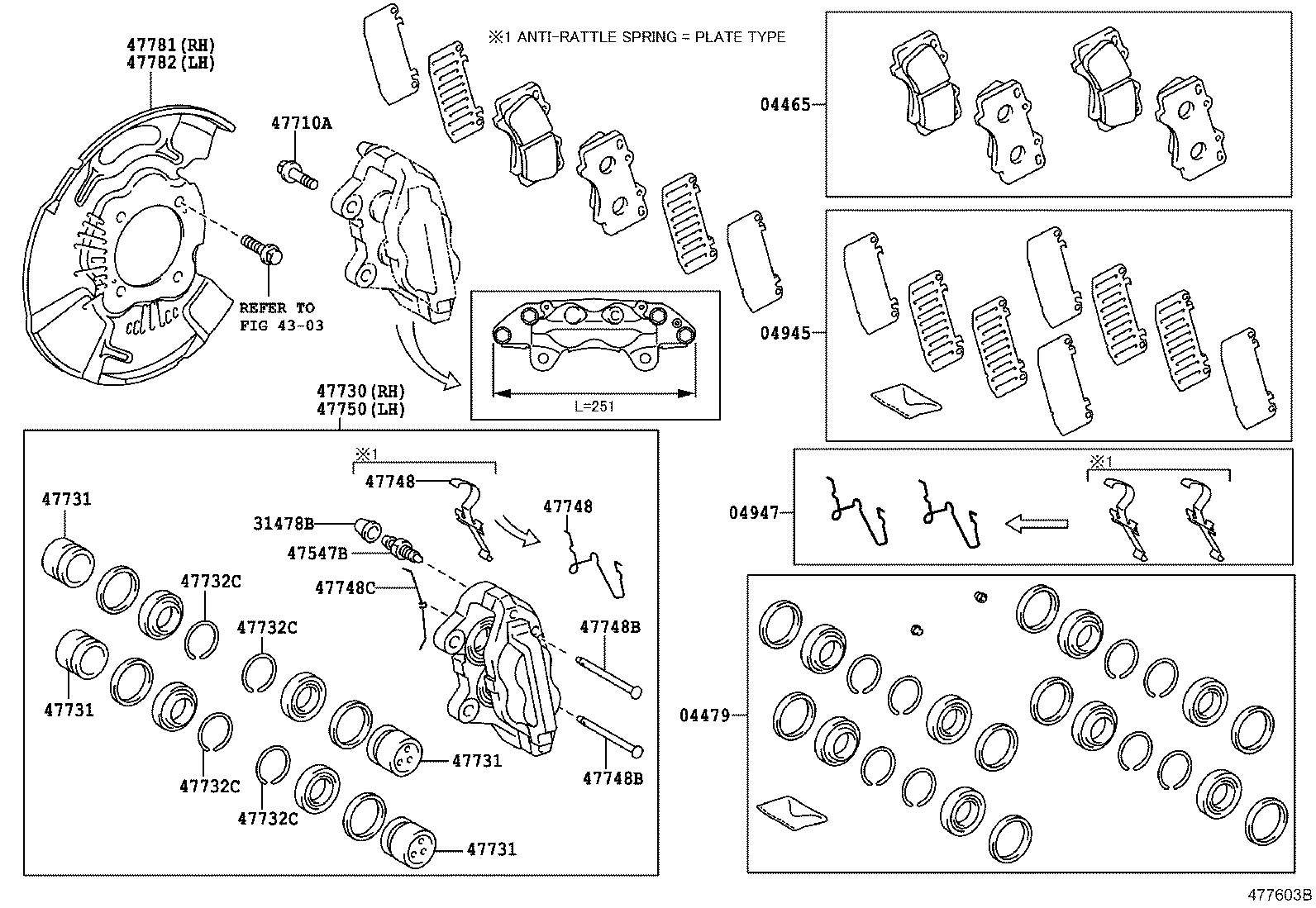 TOYOTA 044650K340 - Brake Pad Set, disc brake onlydrive.pro