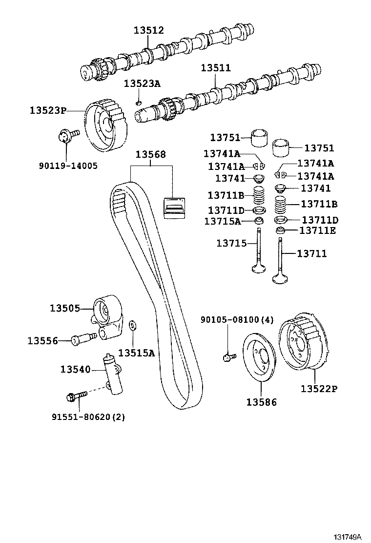 TOYOTA 13568 39016 - Timing Belt onlydrive.pro