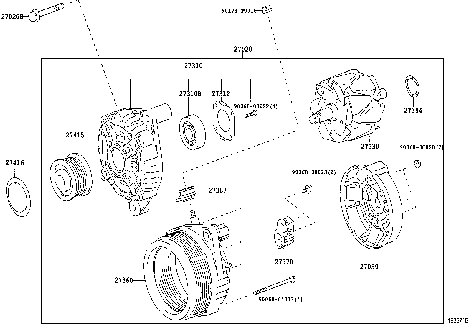 TOYOTA 270600L022 - Alternator onlydrive.pro