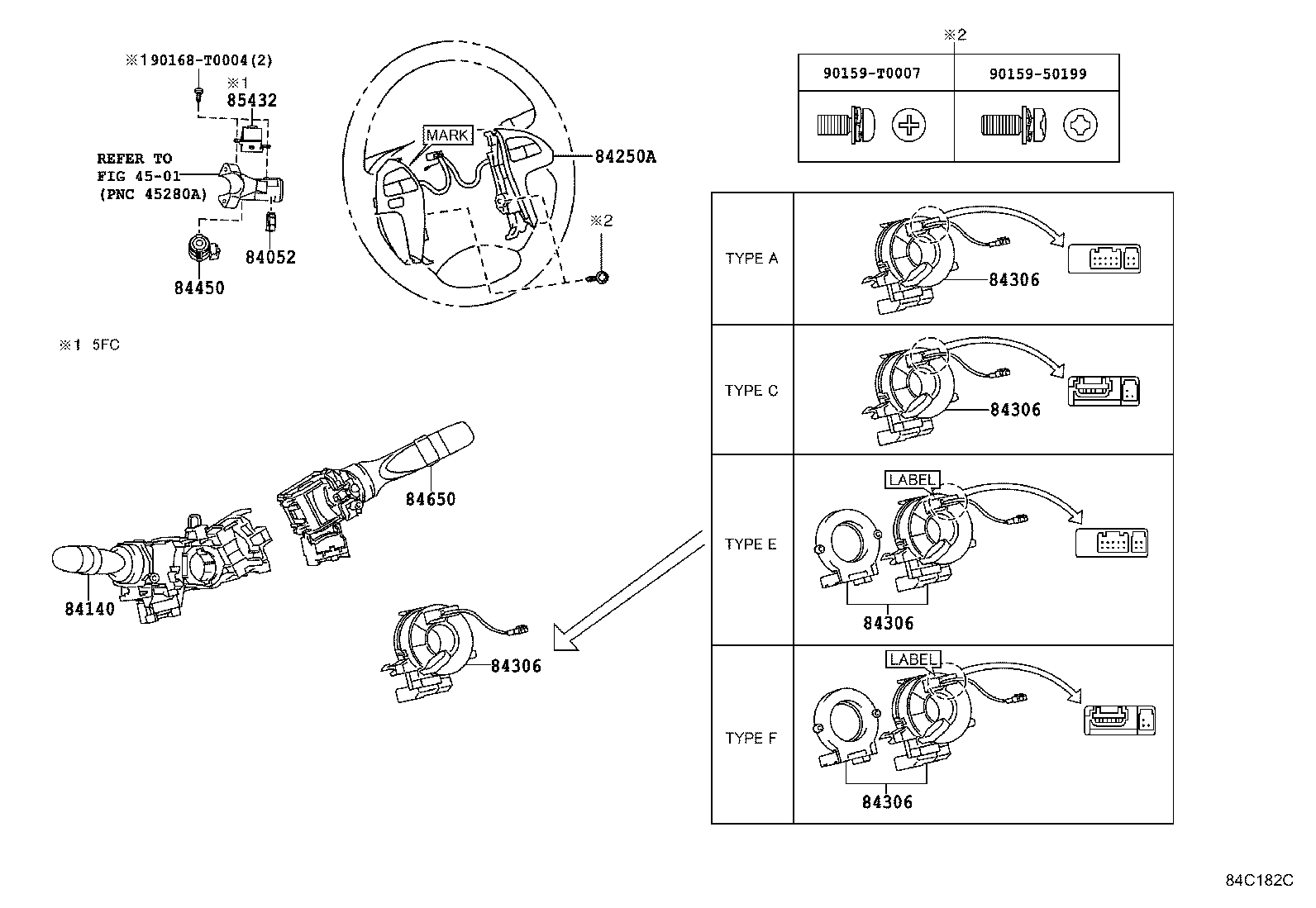 TOYOTA 843060K021 - Clockspring, airbag onlydrive.pro